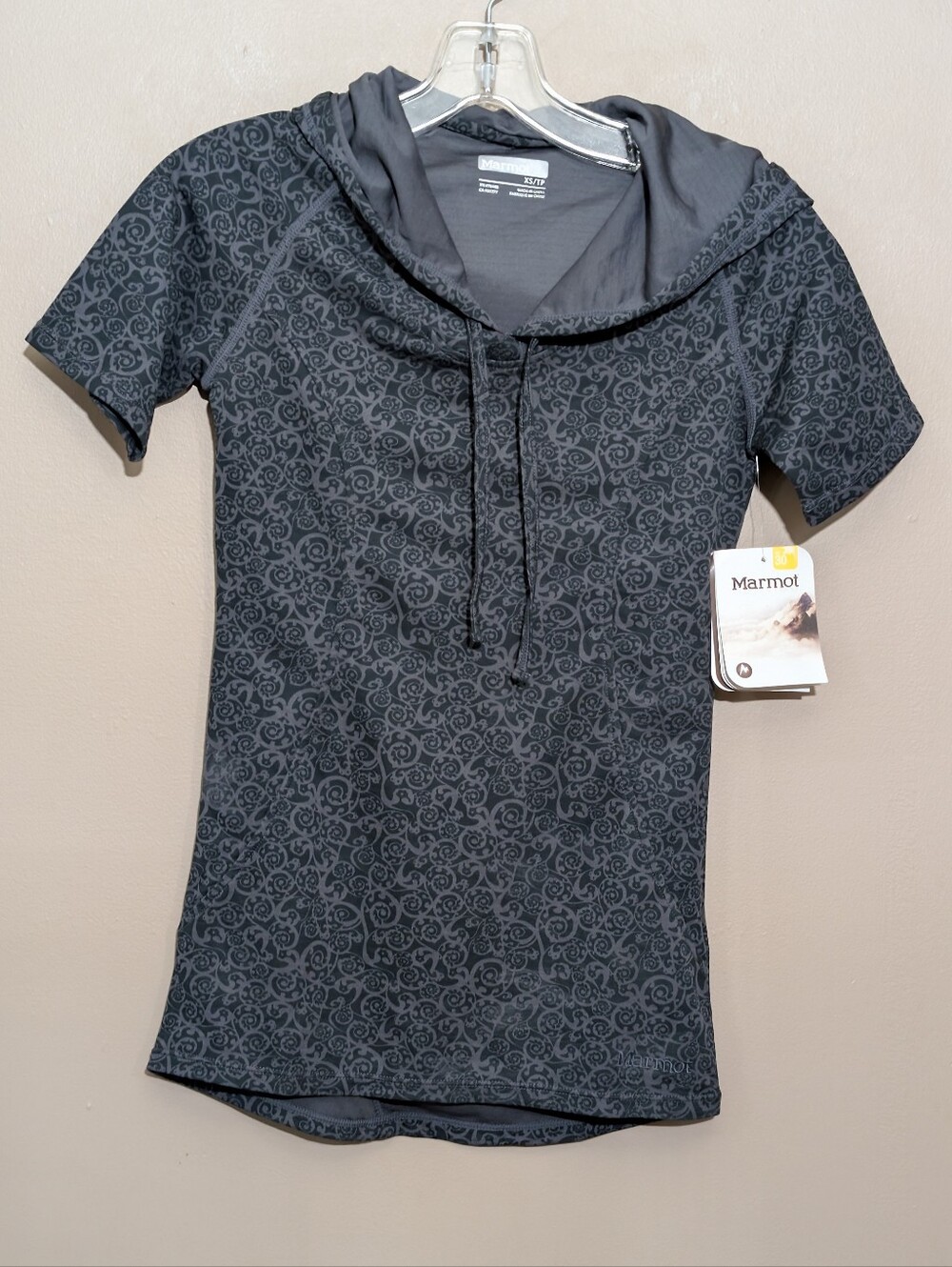 Marmot Bow Running Hoodie Short Sleeve SPF 30    Sz XS